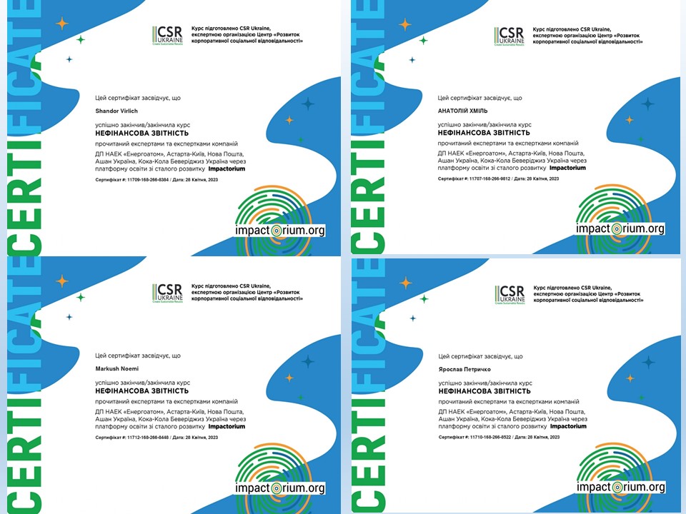 A „Nemzetközi számvitel és adóügy” mesterképzési program hallgatói az Integrált beszámolókészítés tantárgy keretében elvégezték a „Nem pénzügyi jelentés” című online kurzust.